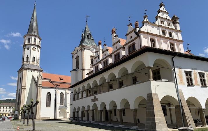 LEVOCA town – church of St. James and former renaissance town hall