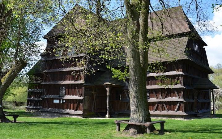 Protestant wooden church from the 18th century, located in a small village Hronsek near Banska Bystrica city. 